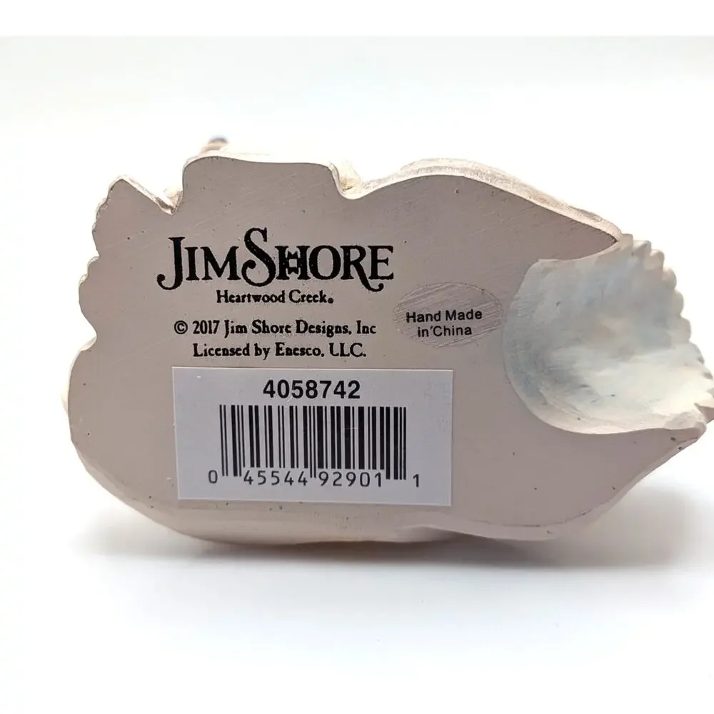 JIM SHORE White Woodland Angel Wolf Owl Figurine 2017 Heartwood Creek Boxed